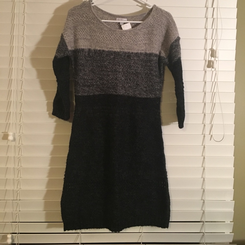 Gray Maternity Sweater Dress