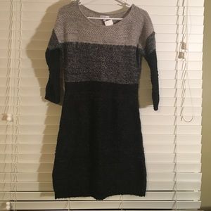 Gray Maternity Sweater Dress