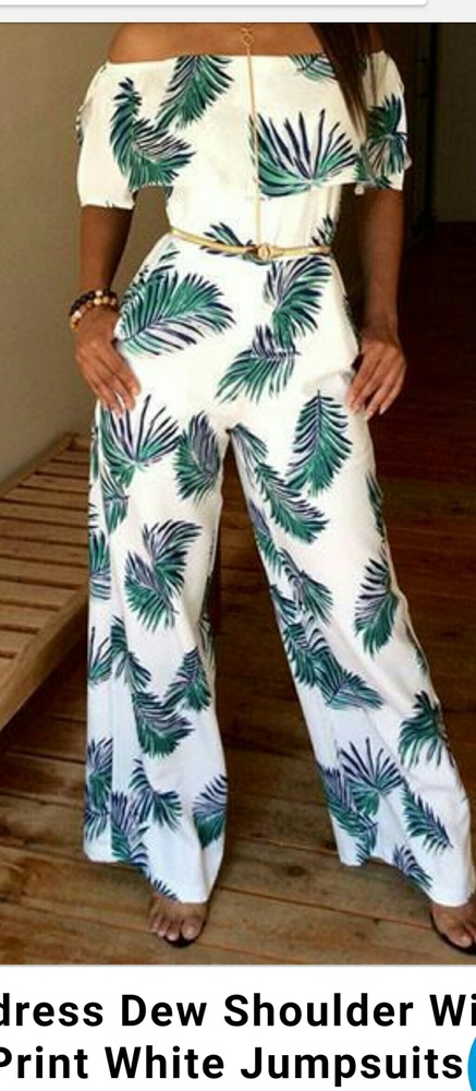 Off shoulder  wide leg jumpsuit