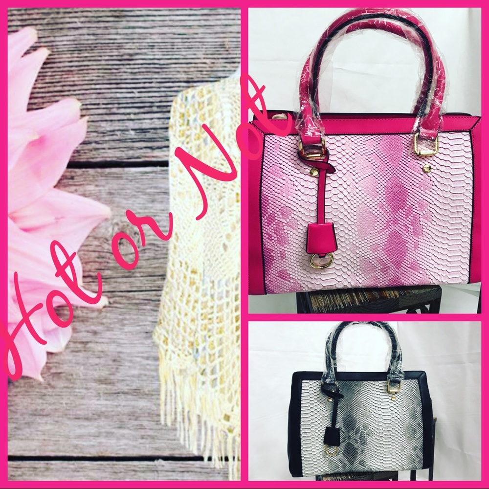 Hot P or Blk Snake Embossed Bag👜
