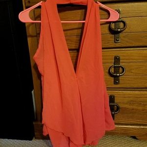 Coral Halter Top