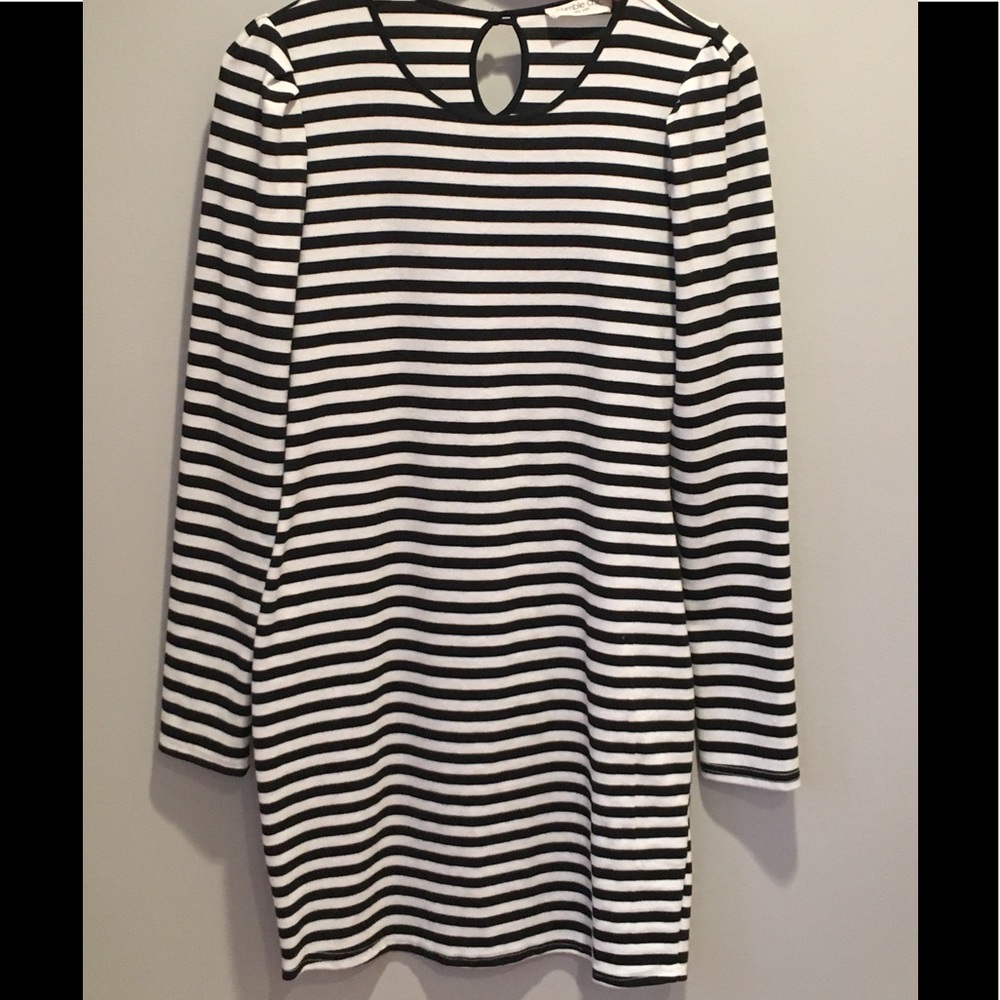 Black and White Striped Dress