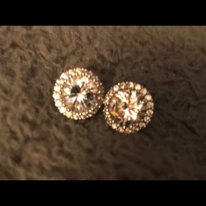 White gold filled earrings