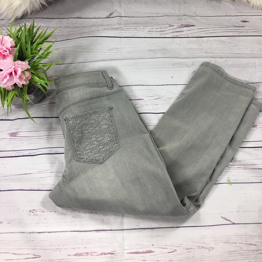 Denim bling pocket crop Bermuda jeans - Picture 4 of 6