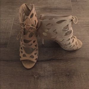 Beige caged heels from ALDO!