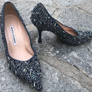 Manolo Blahnik Tweed Pumps