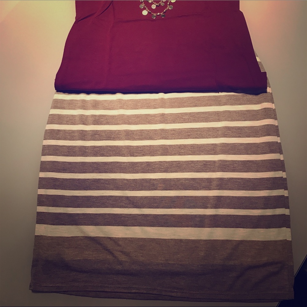 Max Studio stripe skirt