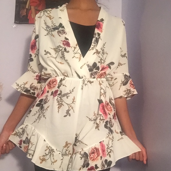 CUTE ROMPER FLOWER PRINTED  ♡♡ - Picture 5 of 6