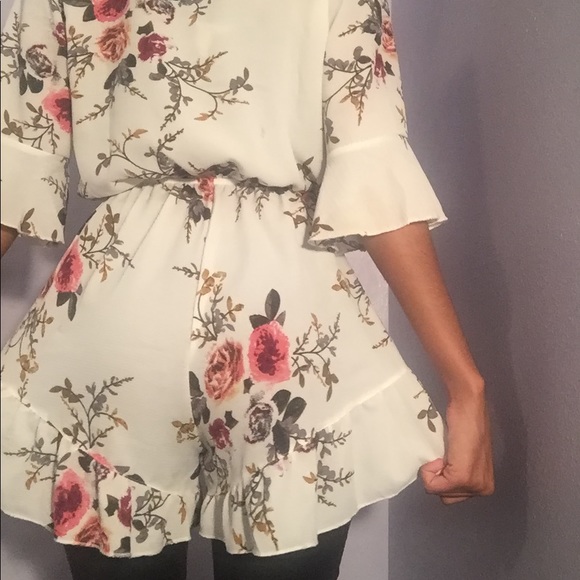 CUTE ROMPER FLOWER PRINTED  ♡♡ - Picture 6 of 6