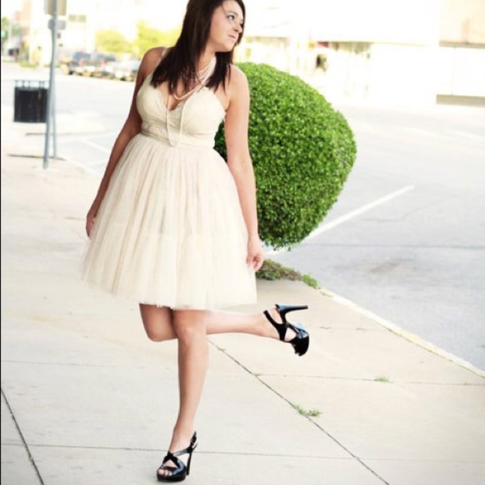 Blushy- cream ballerina inspired dress