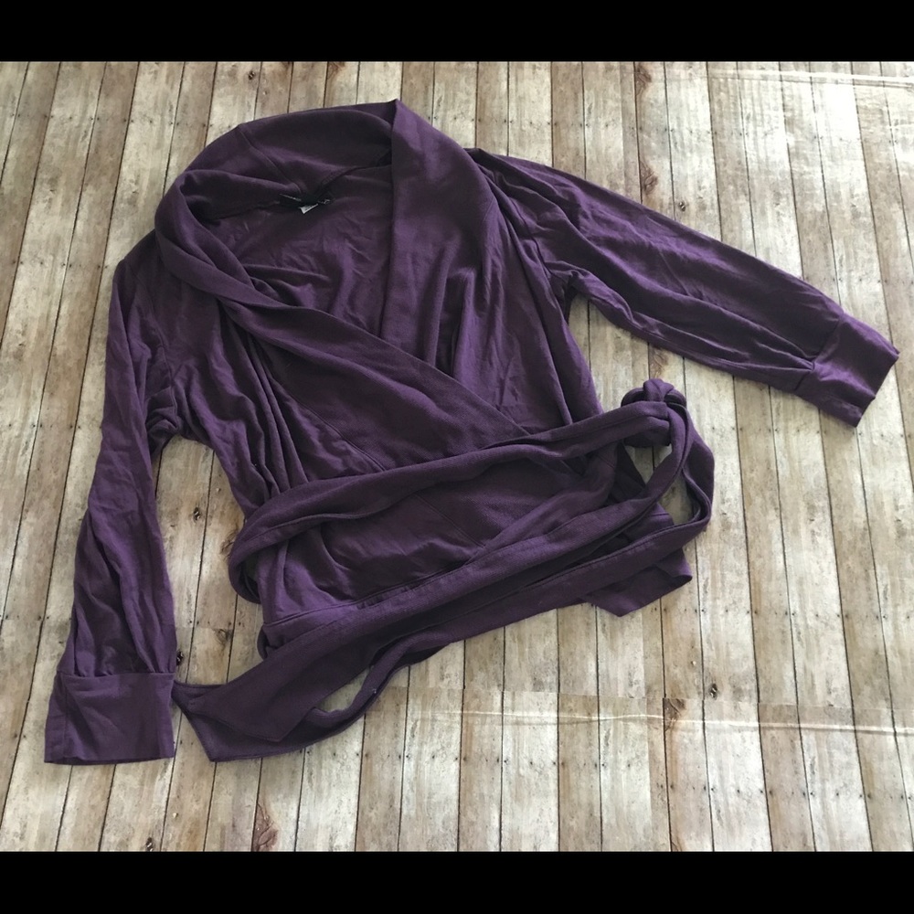 Athleta Purple Wrap Sweater