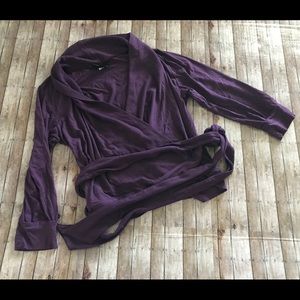 Athleta Purple Wrap Sweater