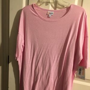 Heathered solid pink Lularoe Irma S, new with tags
