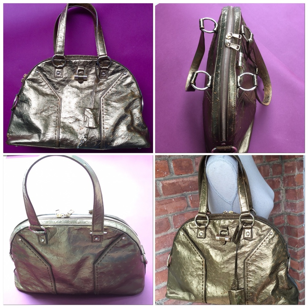 ❌SOLD❌ YSL Rare Vintage Ostrich Leather Muse Bag - Picture 3 of 8