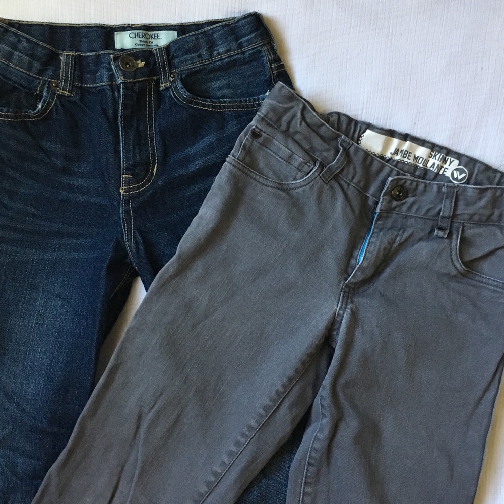 Lot of 2 boy's skinny jeans - Size 12