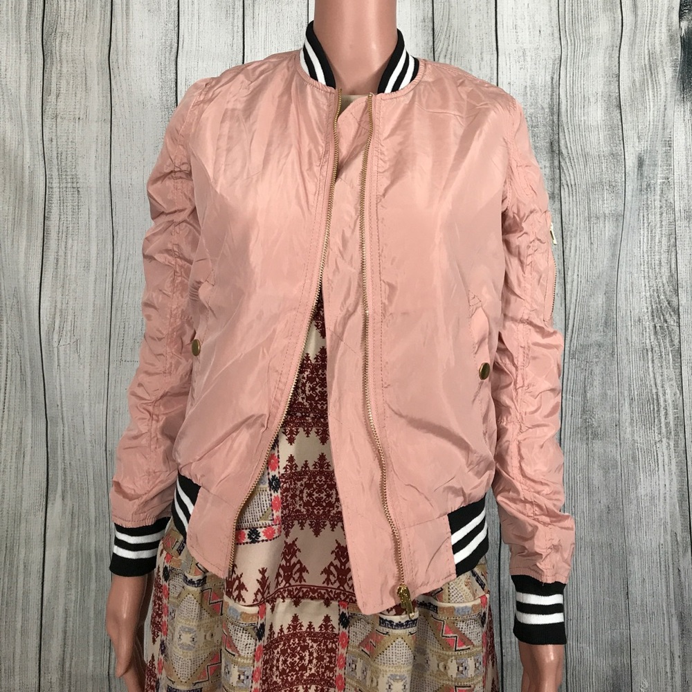 New Look Mauve Bomber Jacket - Picture 2 of 8
