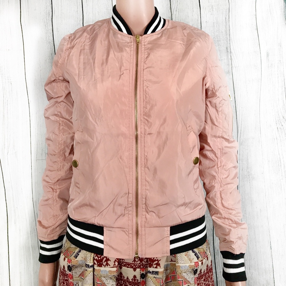 New Look Mauve Bomber Jacket - Picture 3 of 8