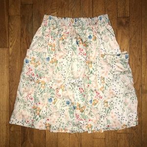 Whimsical printed high waisted skirt