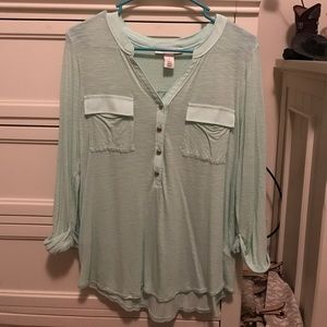 White House black market 3/4 sleeve shirt