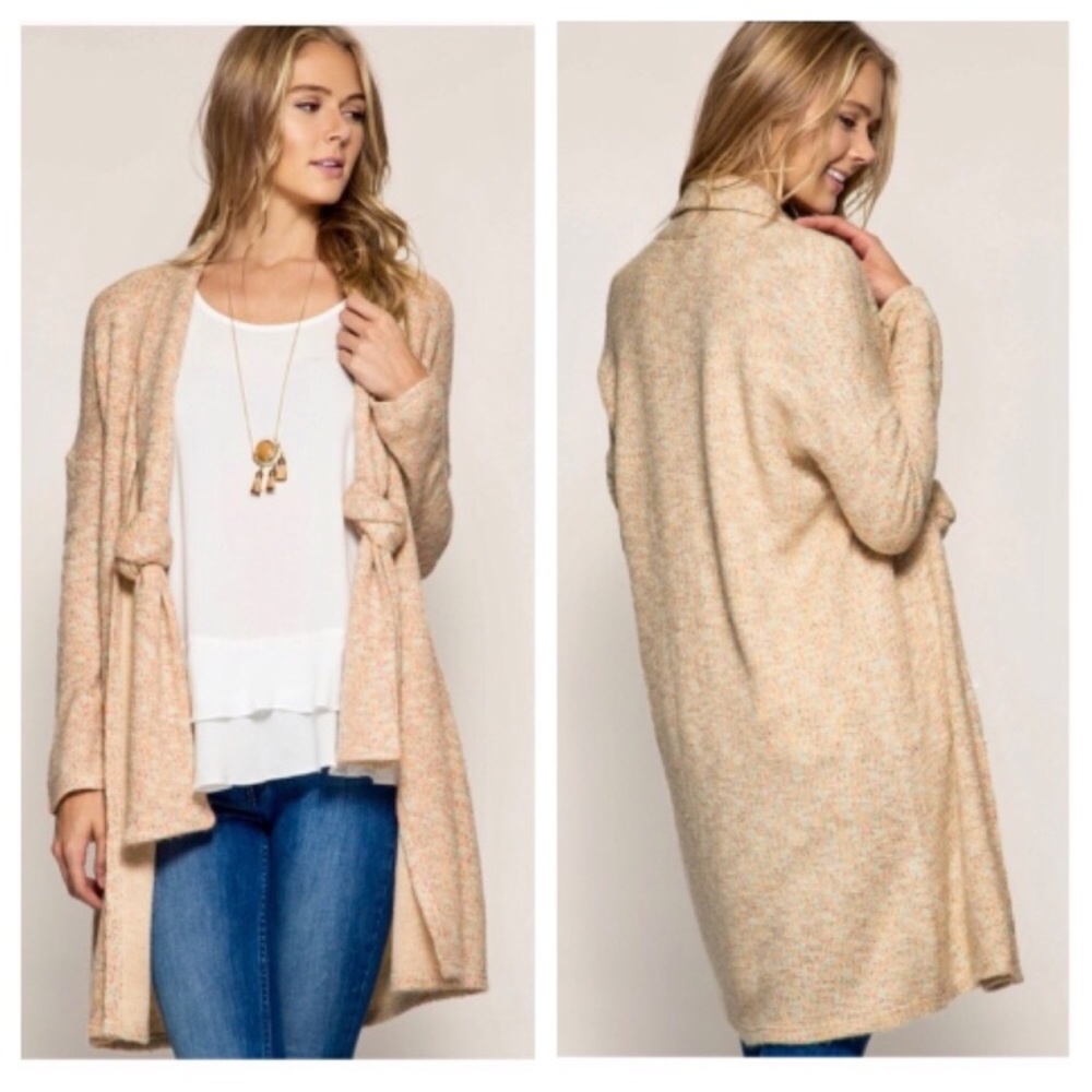 Boholoco camel colored  bohemian cardigan