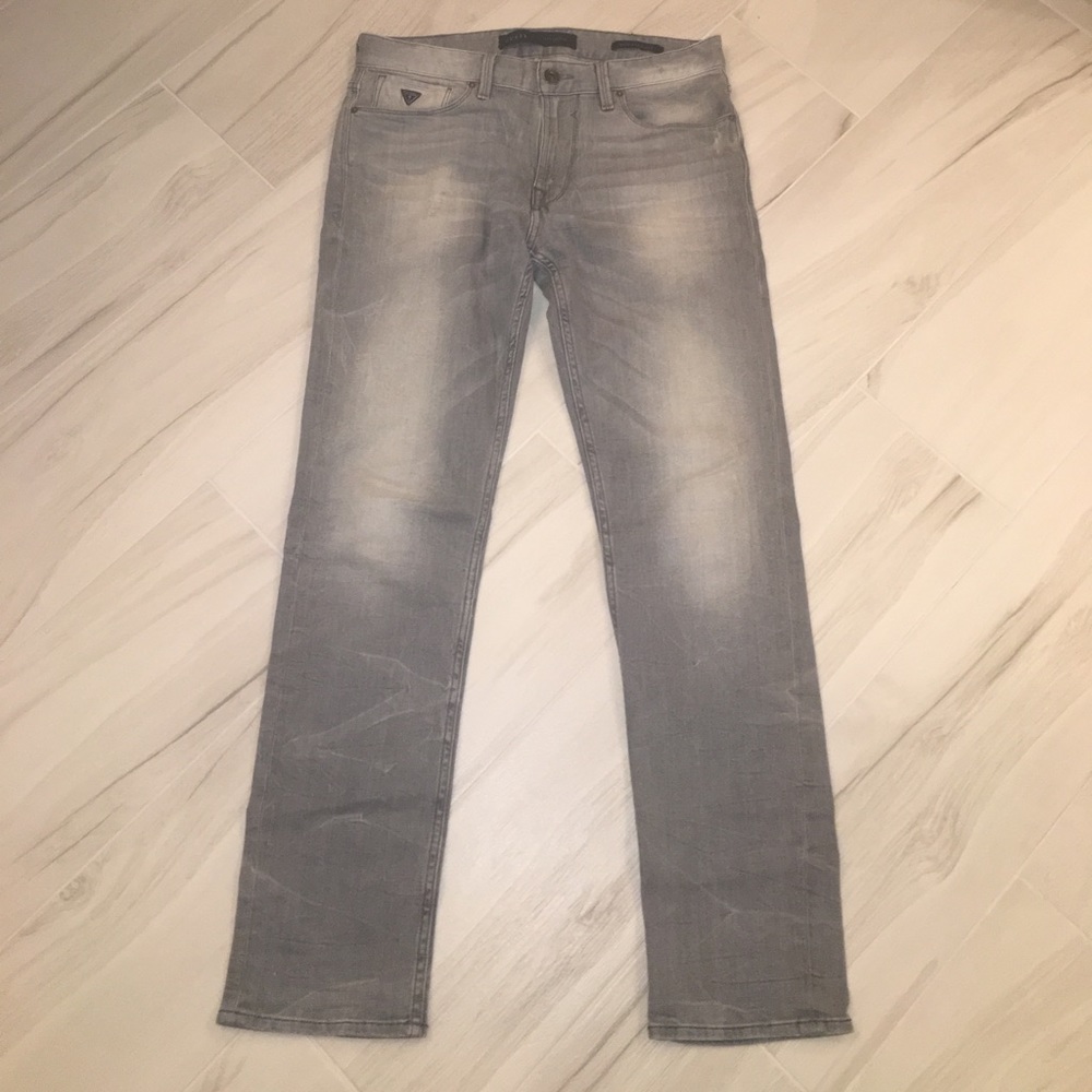 Men's Guess Gray Slim Straight Denim