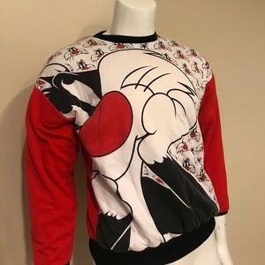 RARE 1993 Reversible Sylvester, Tweety  Sweatshirt