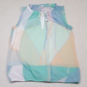 CALVIN KLEIN sheer blouse size Medium