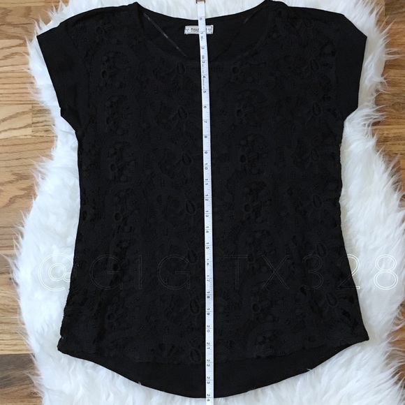 2 for 10// Pull&Bear black lace overlay tee - Picture 5 of 6
