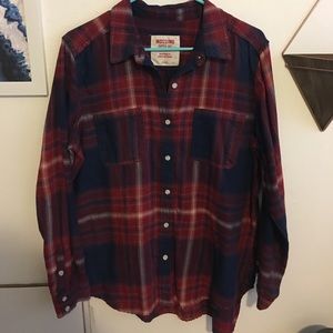 Pink/Navy/Red Plaid Shirt