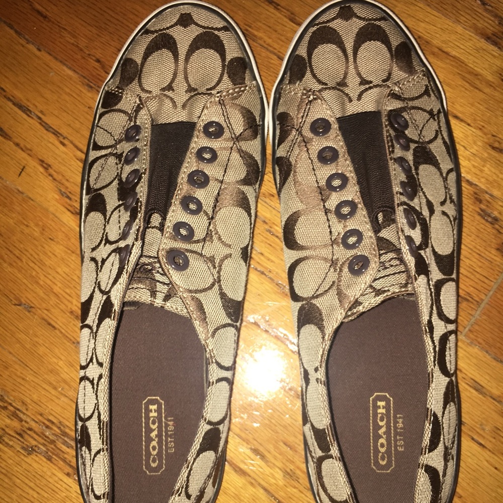 Brown Coach sneakers
