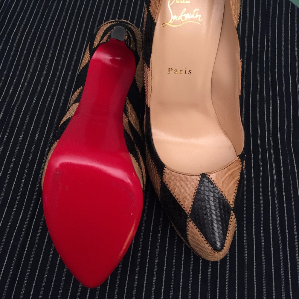 CHRISTIAN LOUBOUTIN SHOES 41 "DAFFODILE" PLATFORM - Picture 3 of 8