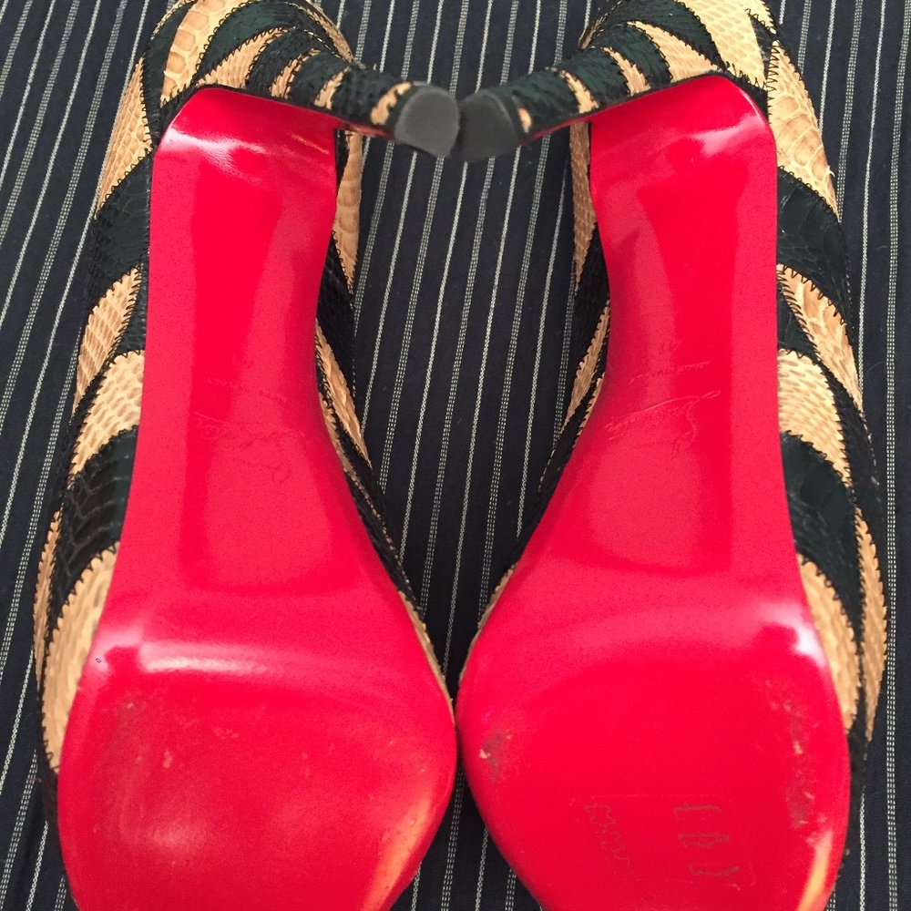 CHRISTIAN LOUBOUTIN SHOES 41 "DAFFODILE" PLATFORM - Picture 5 of 8