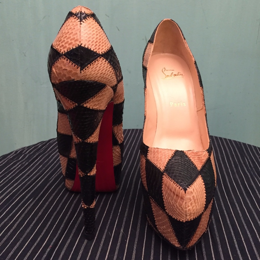 CHRISTIAN LOUBOUTIN SHOES 41 "DAFFODILE" PLATFORM - Picture 7 of 8