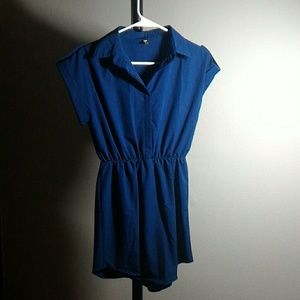 Navy dress with collars