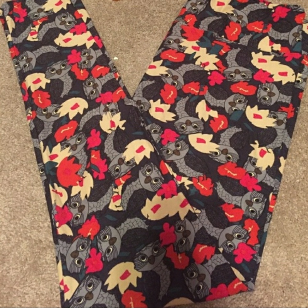 Rare owl lularoe tc leggings