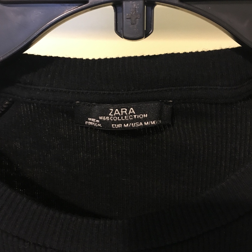 Zara black long sleeve shirt .