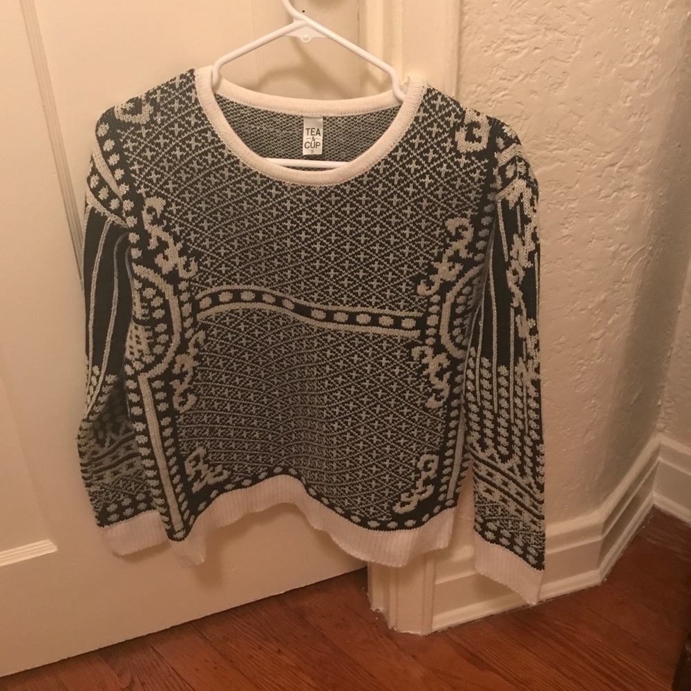 Black and white sweater