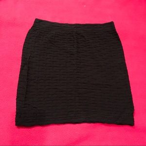 Black bodycon mini skirt
