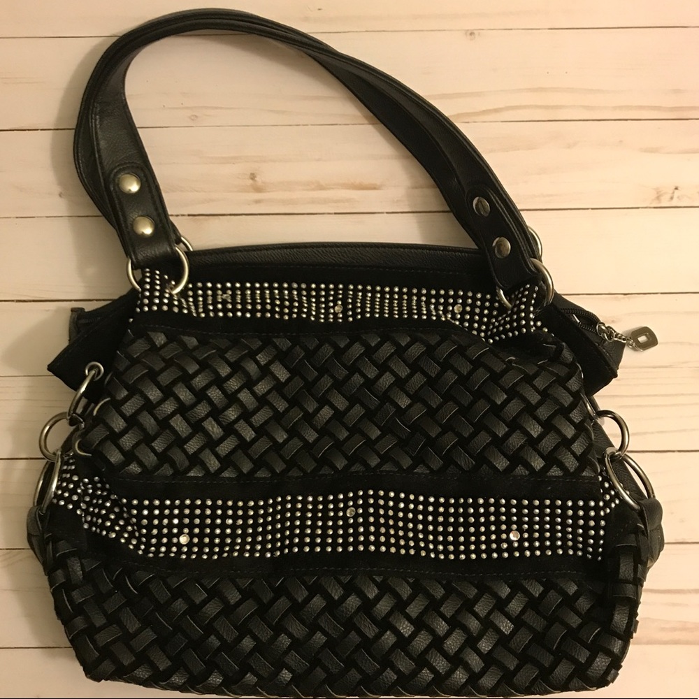 Black and Silver Big Shoulder Purse