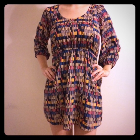Dresses & Skirts - Multi-colored mosaic pattern dress