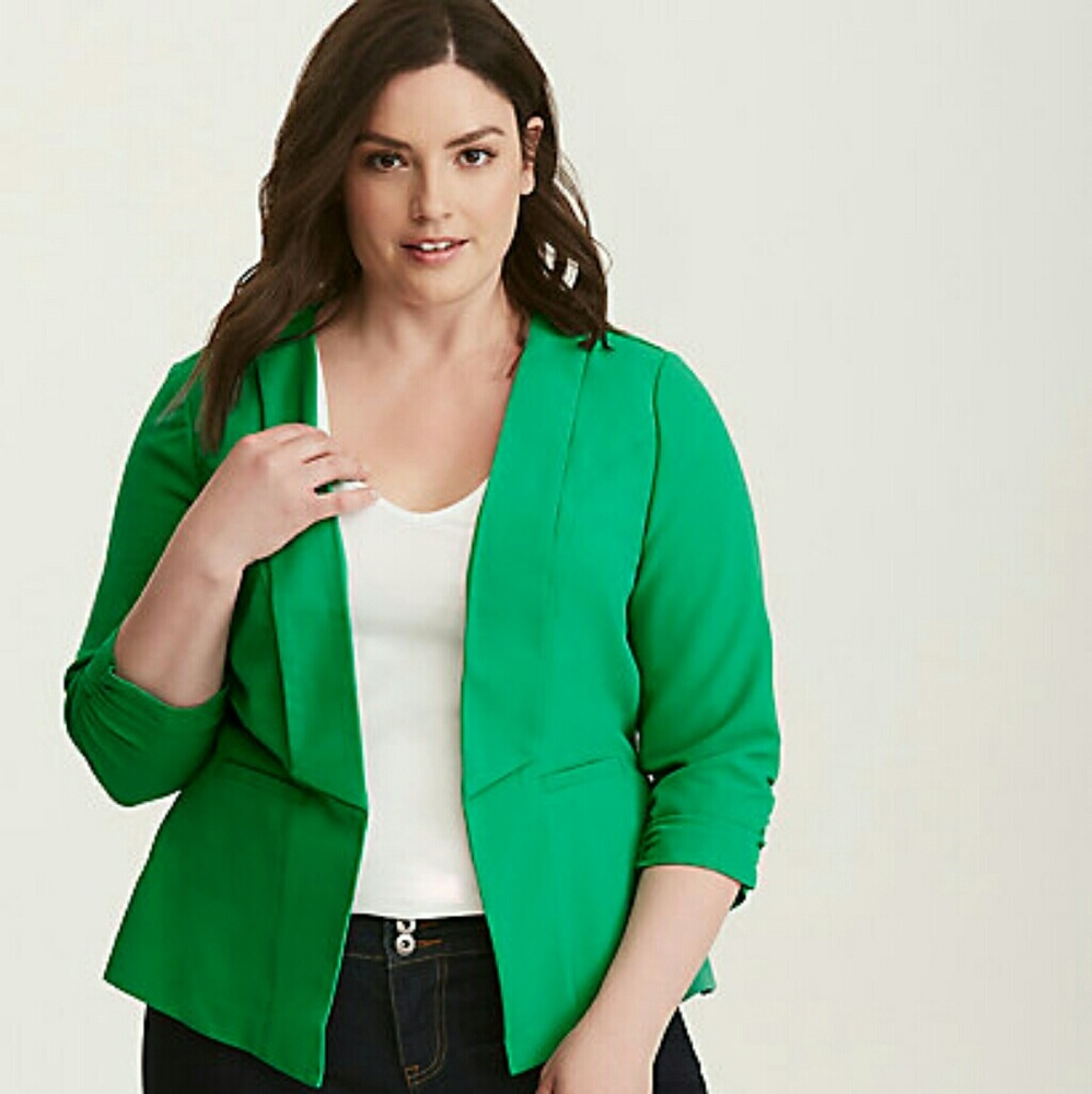 Torrid Green Plus Size Blazer Size 5 (28)