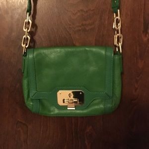 Cole Haan Green and Gold Crossbody