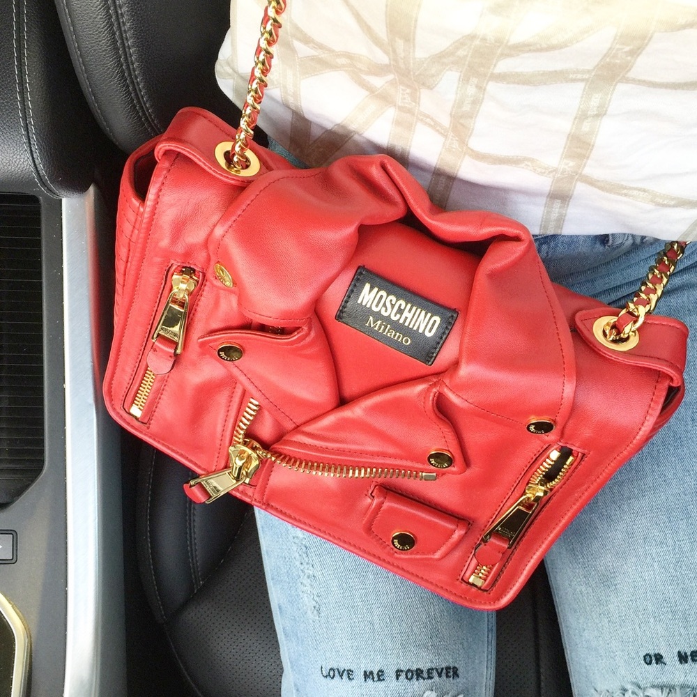 Moschino Motorcycle Motorcross leather bag