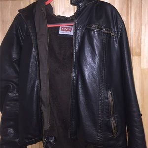 Levi's Dark Leather Jacket