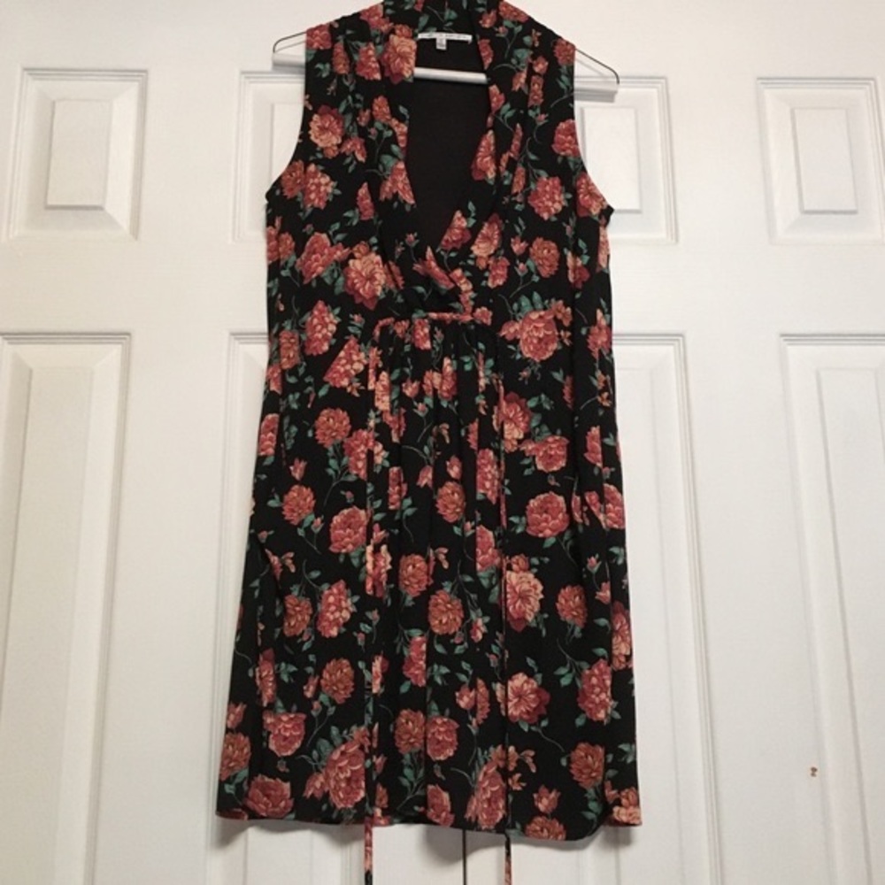 Black floral dress