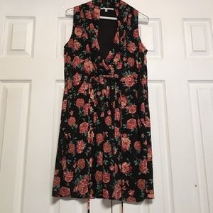 Black floral dress