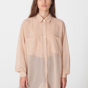 Oversized American Apparel Chiffon Shirt