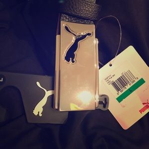 PUMA Golf High Flyer Black Leather Belt