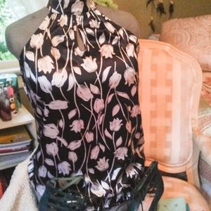 *On Hold*Sleeveless Blouse with White Flowers