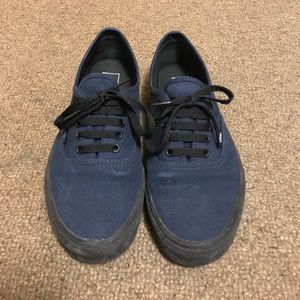 Navy Blue and Black Vans